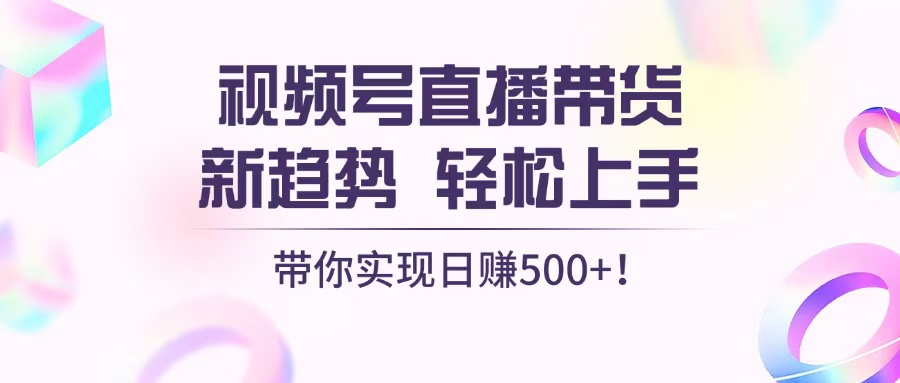 视频号直播带货新趋势，轻松上手，带你实现日赚500+-热点1站 - 热点知汇专注网赚项目资源知识聚汇
