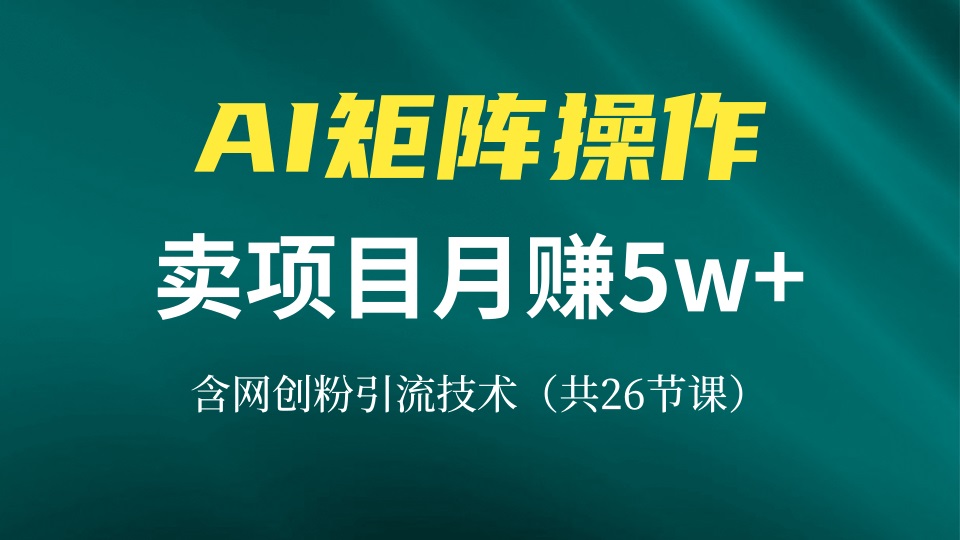 网创IP打造课，借助AI卖项目月赚5万+，含引流技术(共26节课-热点1站 - 热点知汇专注网赚项目资源知识聚汇